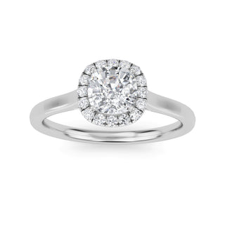 Cushion Cut Halo Cathedral Engagement Ring 0.5 ctw
