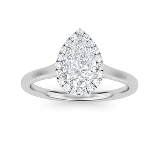 Pear Cut Halo Engagement Ring 1.0 ctw