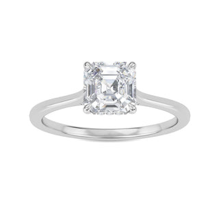 Asscher Classic Solitaire Engagement Ring 1.0 ctw