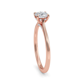 Cushion Classic Solitaire Engagement Ring 0.6 ct
