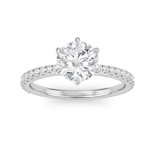 Round Cut Classic Pavé Engagement Ring 1.0 ctw