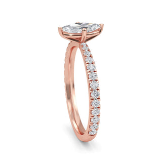 Marquise Cut Refined Pavé Engagement Ring 0.5 ct