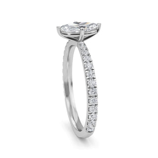Marquise Cut Refined Pavé Engagement Ring 0.5 ct