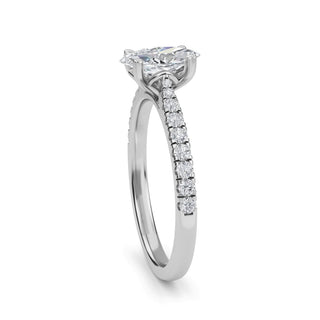 Marquise Cut Classic Pavé Engagement Ring 1.0 ct