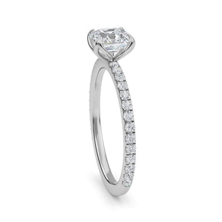 Asscher Cut Slim Pavé Engagement Ring 1.0 ct