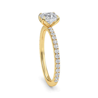 Asscher Cut Slim Pavé Engagement Ring 1.0 ct