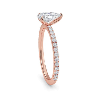Pear Cut Petite Pavé Engagement Ring 1.0 ct