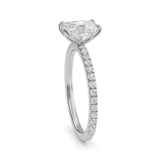 Radiant Cut Petite Pavé Engagement Ring 1.0 ct