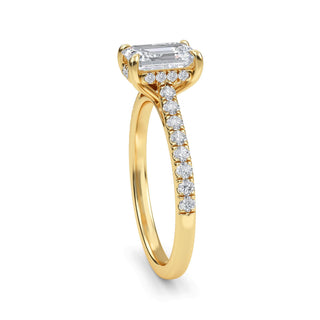 Emerald Classic Pavé Engagement Ring 1.0 ct