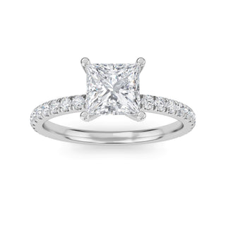 Princess Cut Signature Pavé Engagement Ring 1.0 ctw