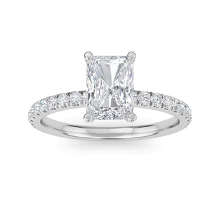 Radiant Cut Refined Pavé Engagement Ring 1.0 ctw