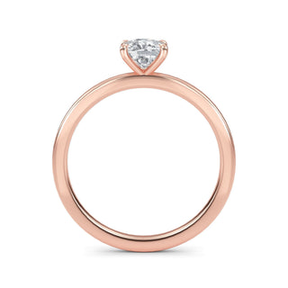 Anillo de compromiso solitario clásico de talla cojín de 1,0 ctw