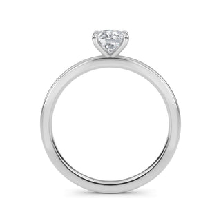 Anillo de compromiso solitario clásico de talla cojín de 1,0 ctw