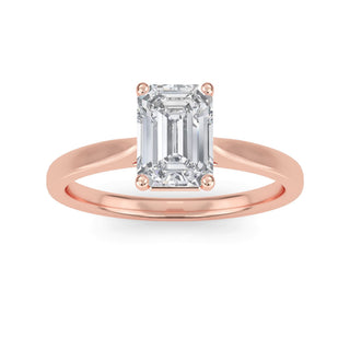 Emerald Cut Refined Solitaire Engagement Ring 1.0 ct