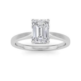 Emerald Cut Refined Solitaire Engagement Ring 1.0 ct