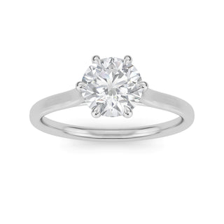 Round Cut Refined Solitaire Engagement Ring 1.0 ctw