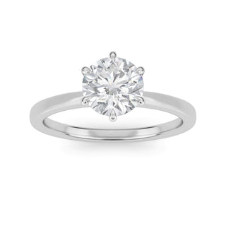 Round Cut Elegant Cathedral Solitaire Engagement Ring 1.0 ctw