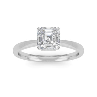 Asscher Cut Classic Solitaire Engagement Ring 1.0 ctw