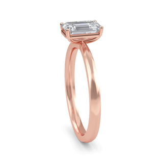 Emerald Cut Four-Prong Solitaire Engagement Ring 1.0 ct
