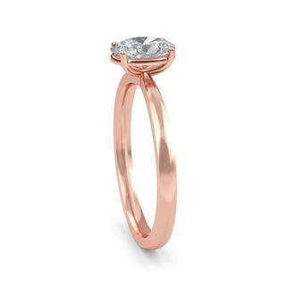 Oval Cut Four-Prong Solitaire Engagement Ring 0.75 ct