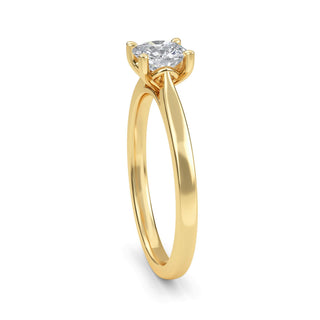 Cushion Cut Cathedral Solitaire Engagement Ring 1.0 ct