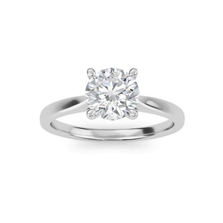 Round Cut Classic Cathedral Solitaire Engagement Ring 1.0 ctw