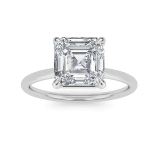Asscher Cut Bezel-Style Solitaire Engagement Ring 1.5 ctw