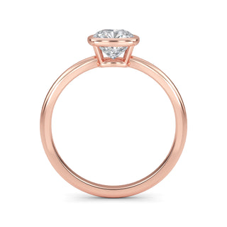 Cushion Cut Bezel Solitaire Engagement Ring 1.0 ct