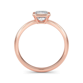 Emerald Cut Modern Double-Claw Solitaire Engagement Ring 1.0 ct
