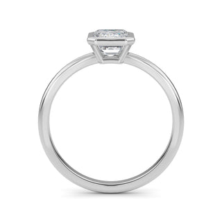 Emerald Cut Modern Double-Claw Solitaire Engagement Ring 1.0 ct