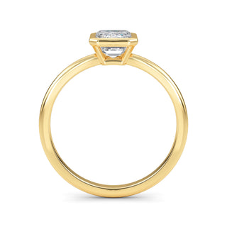 Emerald Cut Modern Double-Claw Solitaire Engagement Ring 1.0 ct