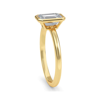Emerald Cut Modern Double-Claw Solitaire Engagement Ring 1.0 ct