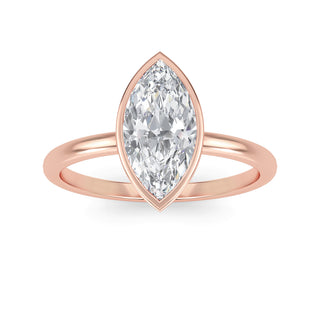 Marquise Cut Refined Solitaire Engagement Ring 1.0 ct