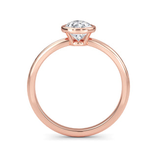 Pear Cut Modern Bezel Solitaire Engagement Ring 1.5 ct