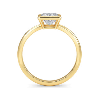 Princess Cut Bezel-Style Solitaire Engagement Ring 1.0 ct