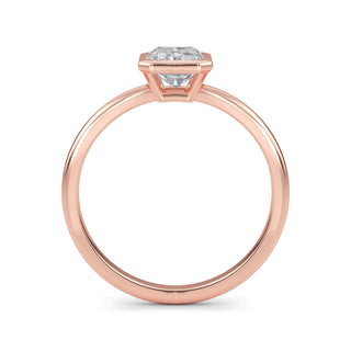 Radiant Cut Bezel-Style Solitaire Engagement Ring 1.0 ct