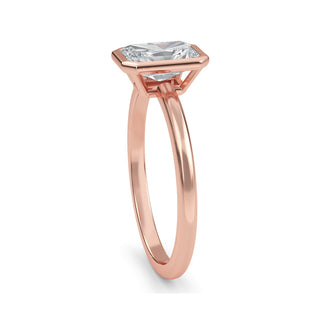 Radiant Cut Bezel-Style Solitaire Engagement Ring 1.0 ct