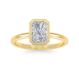 Radiant Cut Bezel-Style Solitaire Engagement Ring 1.0 ct