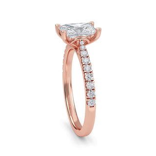 Radiant Cut Classic Pavé Engagement Ring 1.0 ct